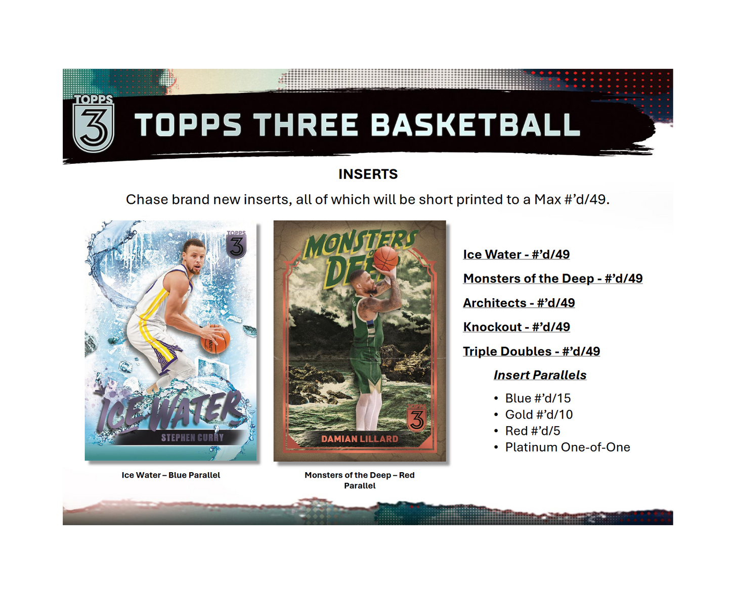 2023-24 Topps Three Basketball Hobby 5-Box Case