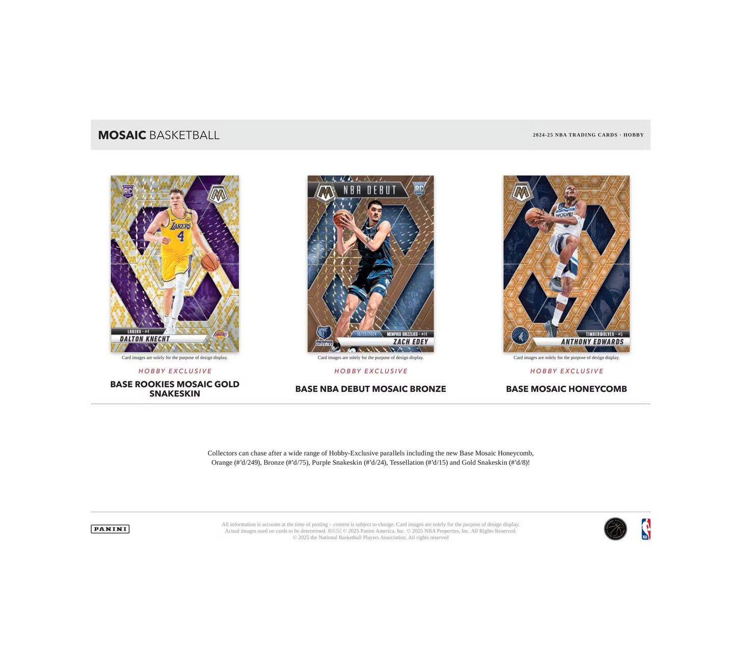 2024-25 Panini Mosaic Basketball Hobby Box