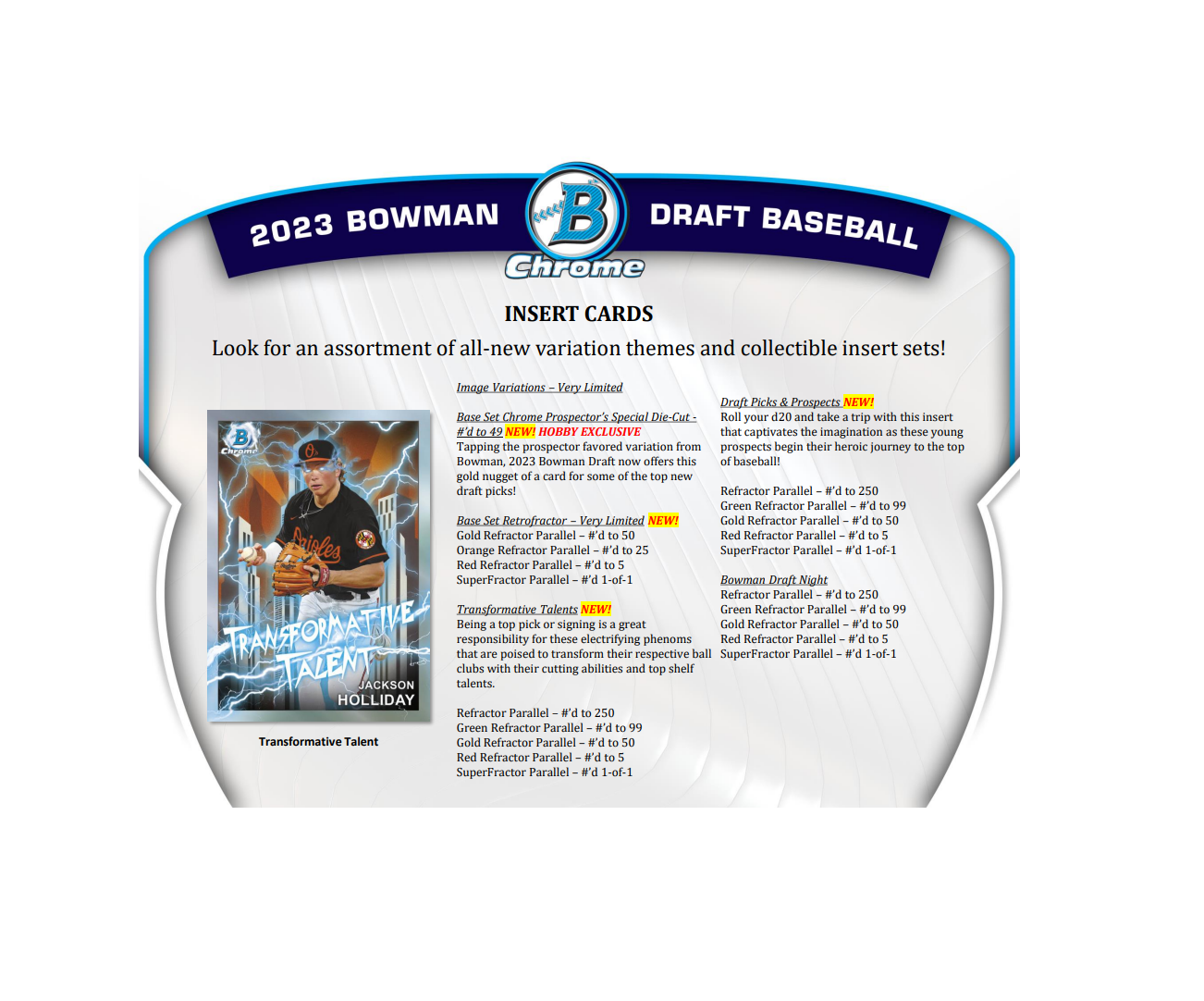 2023 Bowman Draft Baseball HTA Choice Box