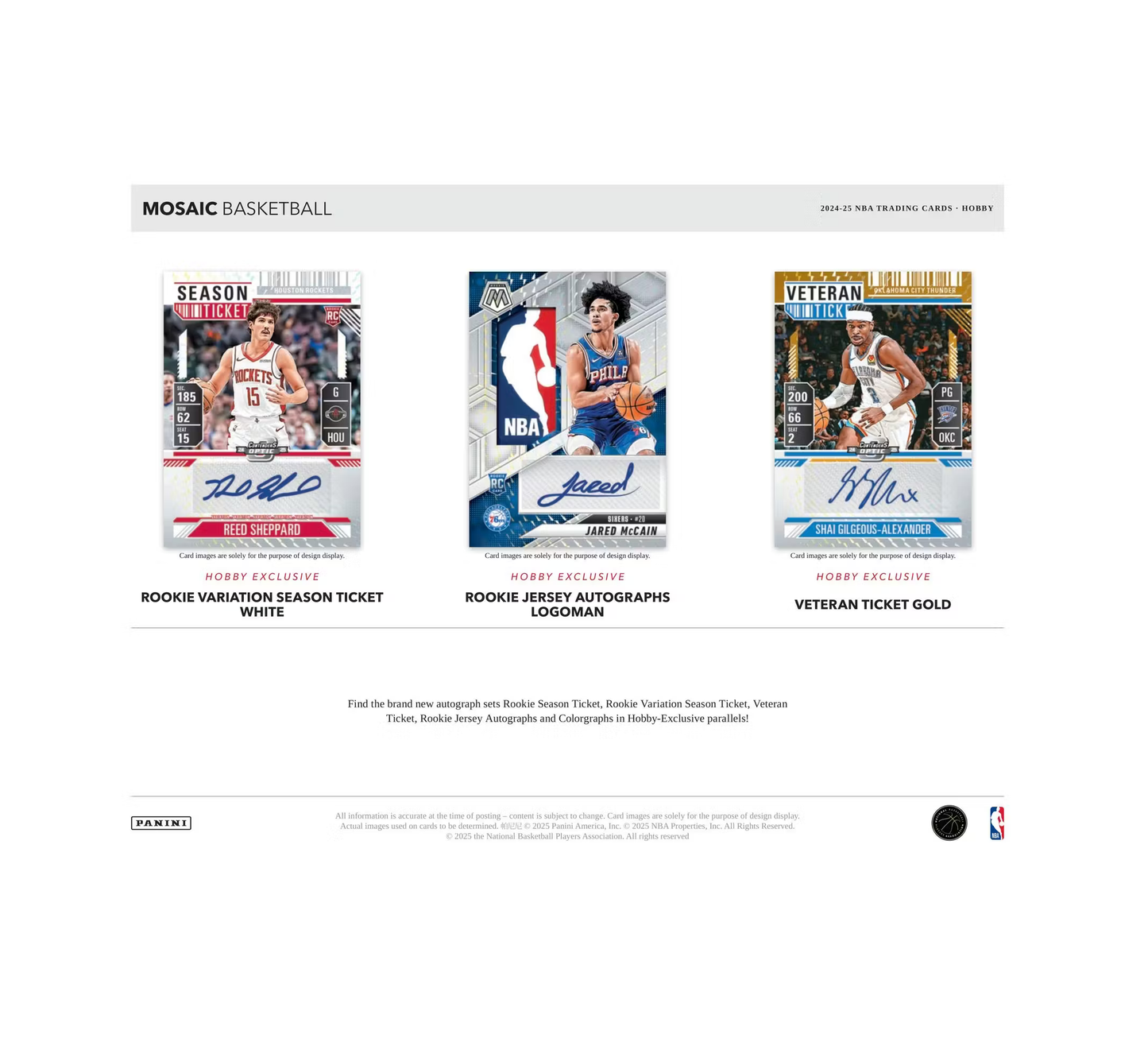2024-25 Panini Mosaic Basketball Hobby 12-Box Case