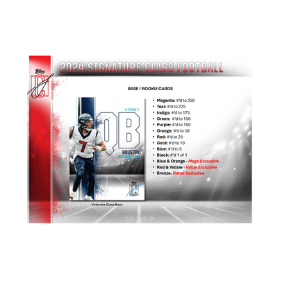 2024 Topps Signature Class Football Hobby 6-Box Case