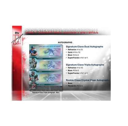 2024 Topps Signature Class Football Hobby 6-Box Case